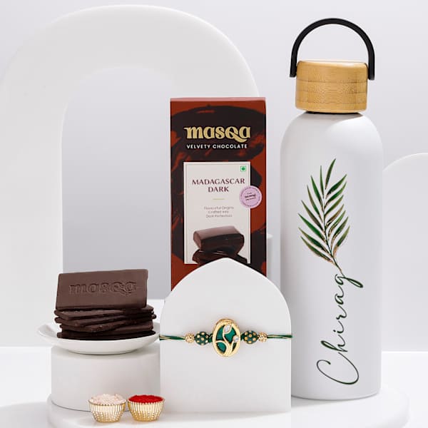 Serene Charm Personalized Rakhi Hamper