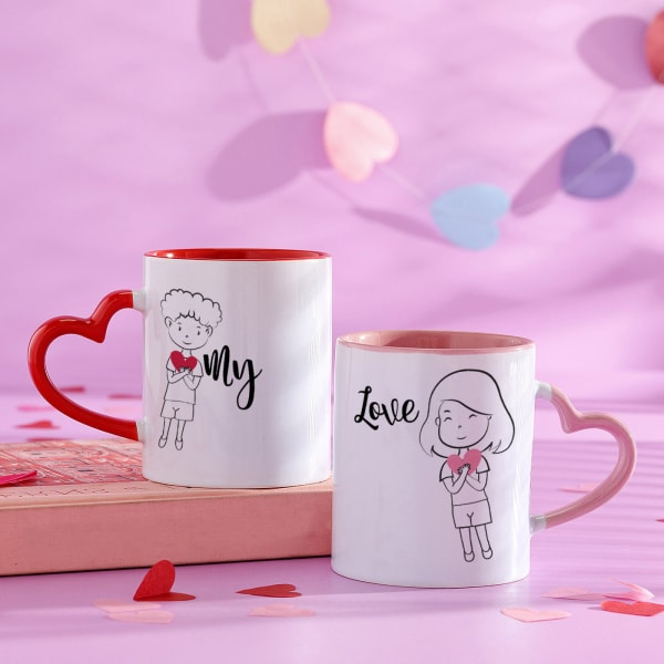 Set of 2 Cute Personalized Mugs