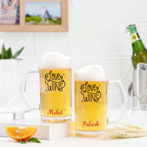 Set of 2 Personalized Beer Mugs