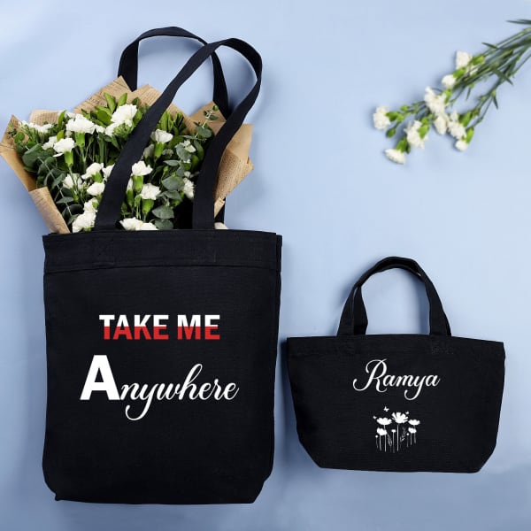 Set of 2 Personalized Cutesy Totes