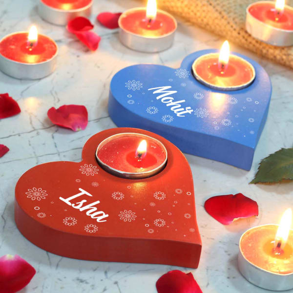 Buy/Send Set of 2 Personalized Tea Light Candle Online IGP JVS1188151