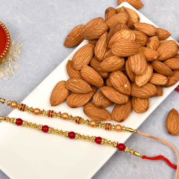 Set of 2 Rakhi with Almonds