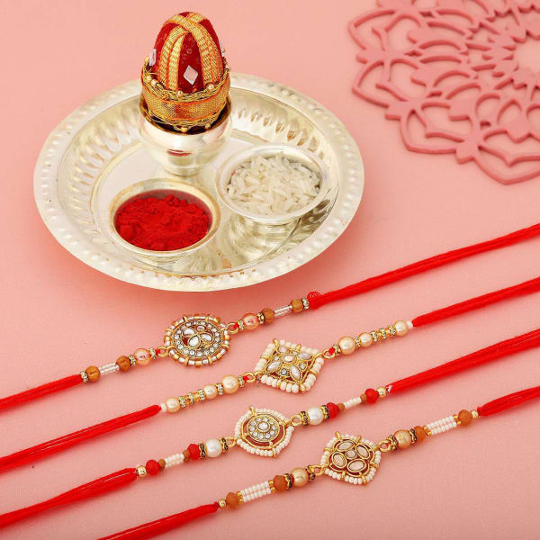Set of 4 Truly Cultural Rakhi Hamper