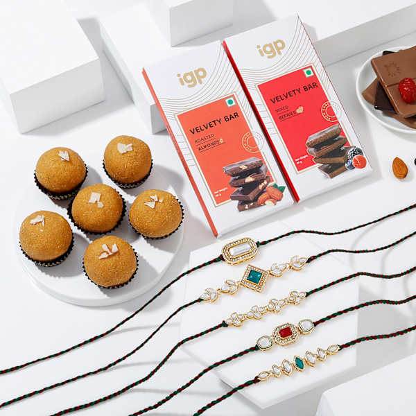 Set of 5 Childhood Memories Rakhi Hamper
