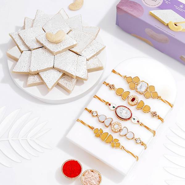 Set of 5 Sweet Indulgence Rakhi Hamper