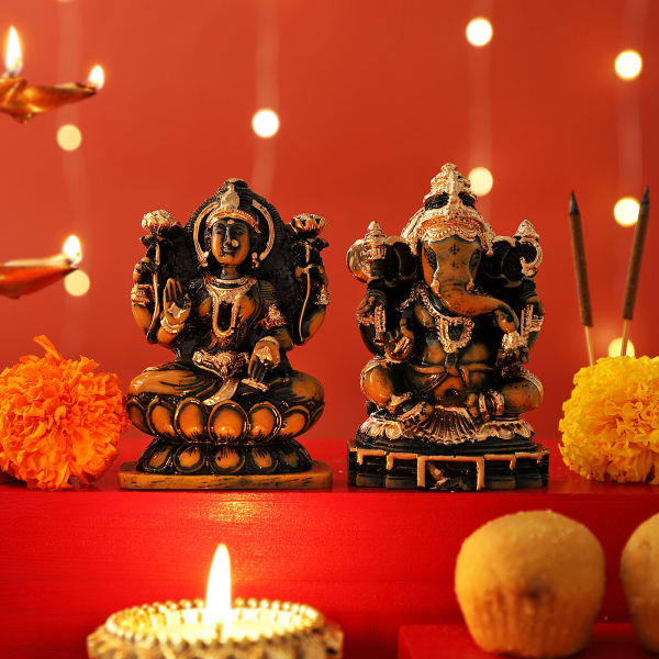Set of Ganesha and Laxmi Idols