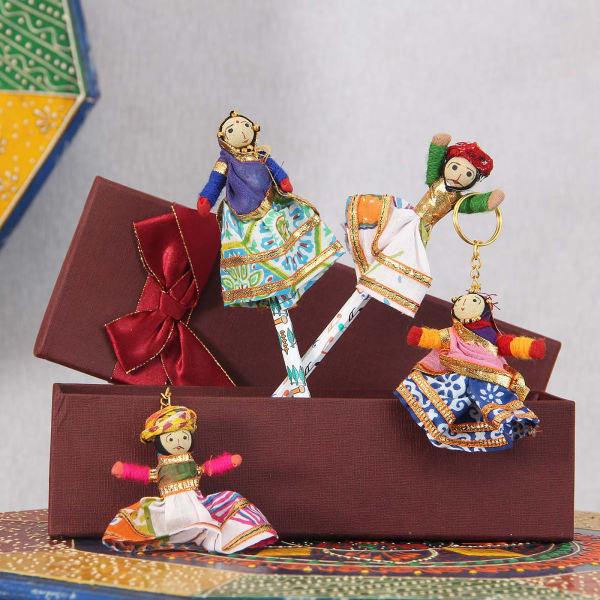 Set of Puppet Design Keychain & Pencils in Gift Box Gift/Send Home and