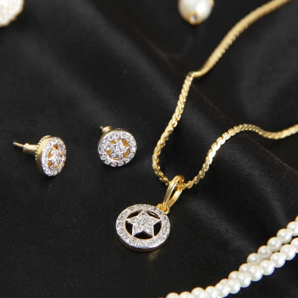 Shooting Star Pendant Jewellery Set Gift Send Gifts - Shooting Star Pendant India Shooting Star Pendant Jewellery Set Gift Send Gifts - Shooting Star Pendant India