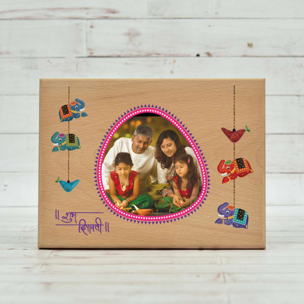 Shubh Deepawali Special Personalized Wooden Frame