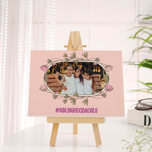Siblinghood Goals Personalized Canvas Frame