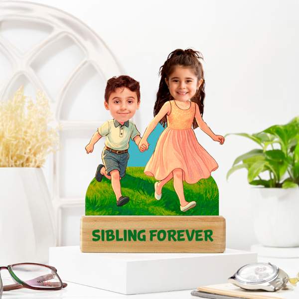 Siblings Forever Personalized Caricature