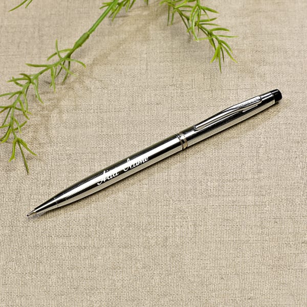 Silver Ball Pen - Customized with Name