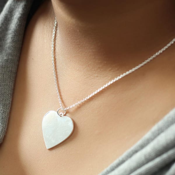 Silver Finish Heart Shape Pendant