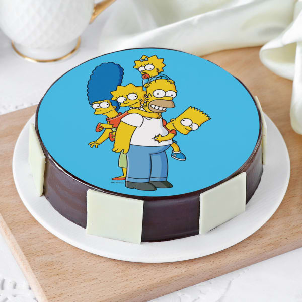 Simpsons Family Together Cake (Half Kg)