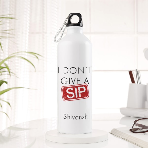Sipper Bottle - Personalized - I Don't Give A Sip