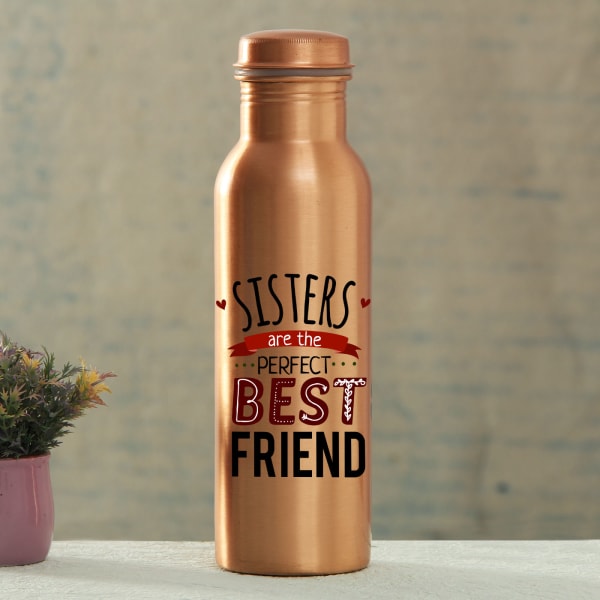 Sister Quote Copper Bottle