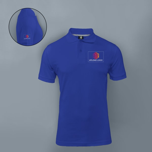 Six Degrees Cotton Polo T-shirt for Men (Royal Blue)