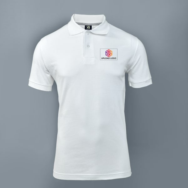 Six Degrees Cotton Polo T-shirt for Men (White)