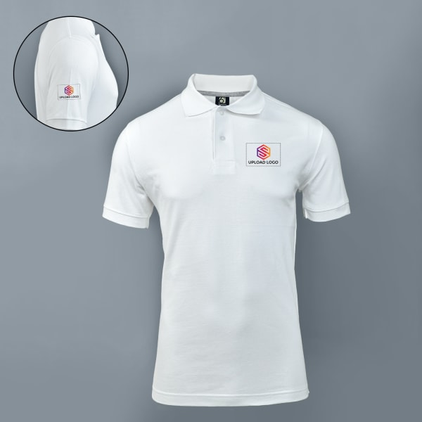 Six Degrees Cotton Polo T-shirt for Men (White)