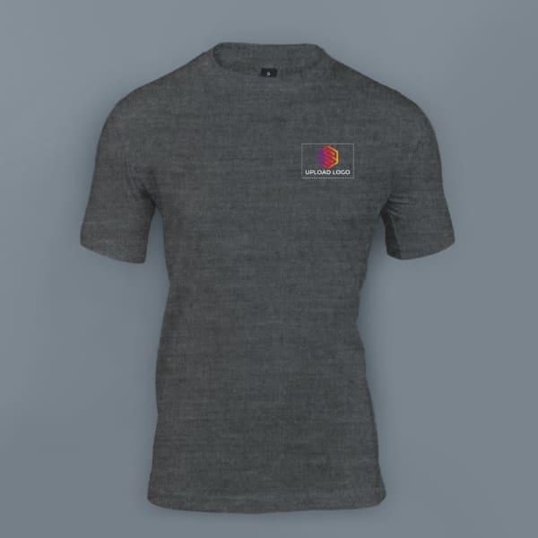 Skinta Round Neck T-shirt for Men (Charcoal Melange)