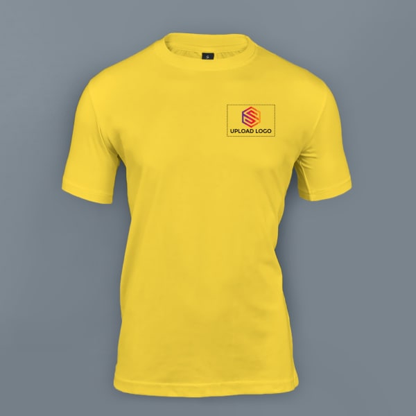 Skinta Round Neck T-shirt for Men (Golden Yellow)