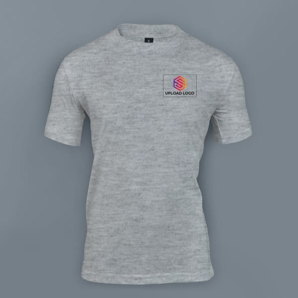 Skinta Round Neck T-shirt for Men (Grey Melange)