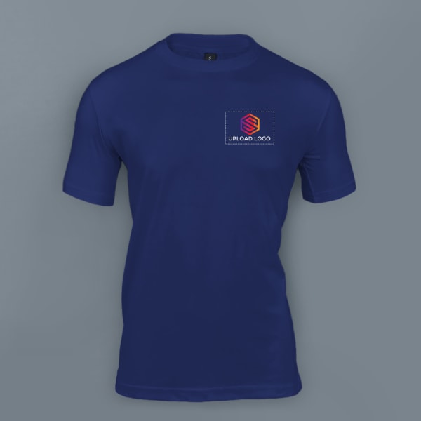 Skinta Round Neck T-shirt for Men (Navy Blue)
