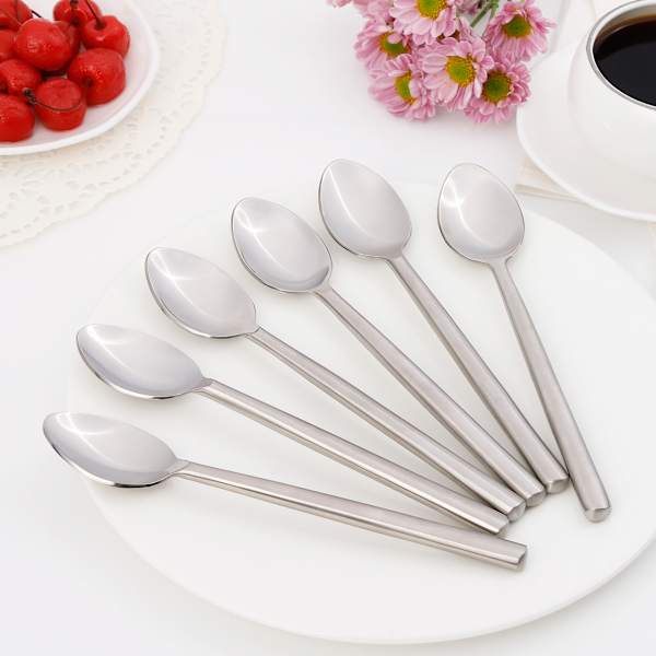 Sleek Silver Spoon - Small - Set Of 6