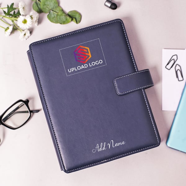 Smart Notebook With Stationery Organiser - Customized With Name And Logo