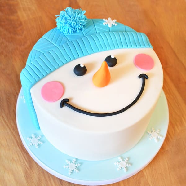 Snowman Fondant Cake Eggless 4 kg : Gift/Send Single Pages Gifts Online ...