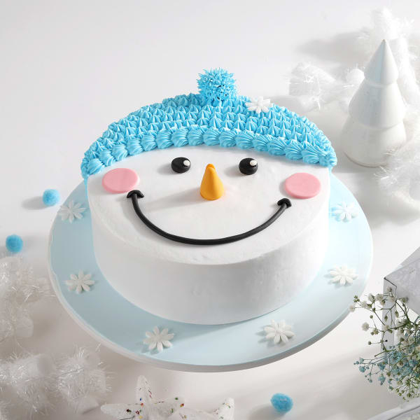 Snowman Semi Fondant Cake (600 gm)