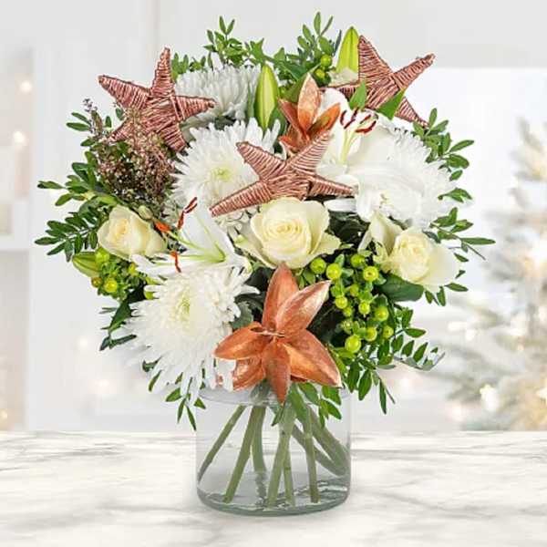 Snowy Bliss Christmas Floral Arrangement