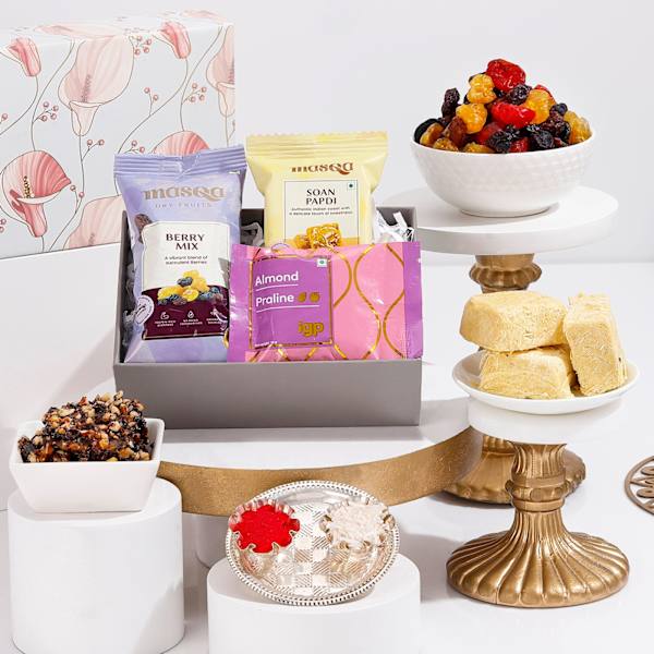 Soan Papdi And Chocolate Bhai Dooj Gift Set
