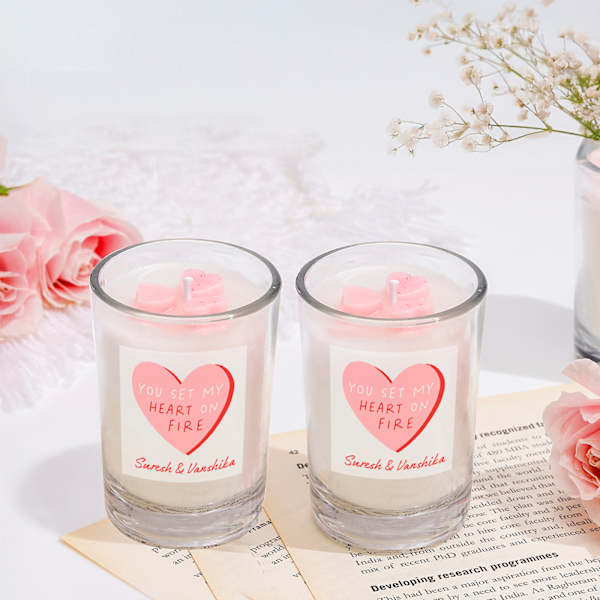 Soothing Love Personalized Candles - Set Of 2