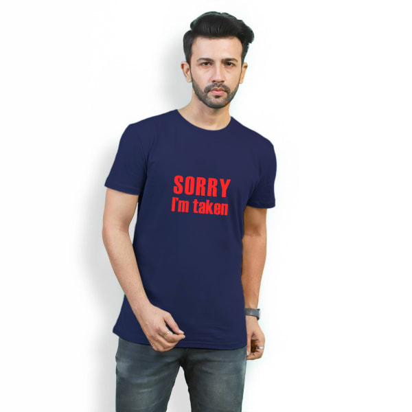 Sorry I'm Taken Mens T-shirt - Navy Blue