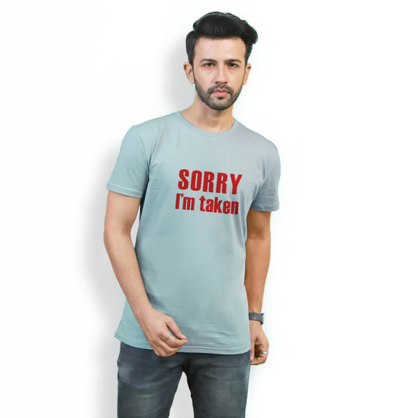 Sorry I'm Taken Mens T-shirt - Sage