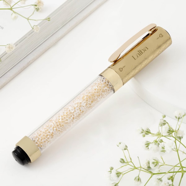Sparkling Splendor Personalized Mini Pen - Gold