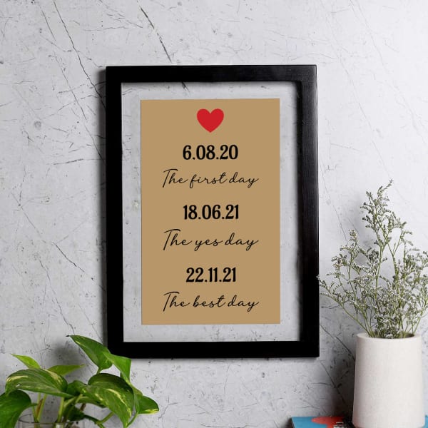 Special Dates Personalized Wooden Photo Frame