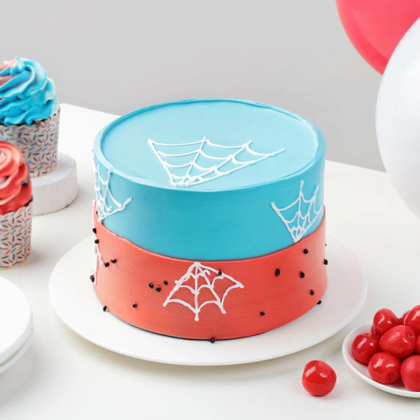 Spider Web Vanilla And Chocolate Cake 600 gm