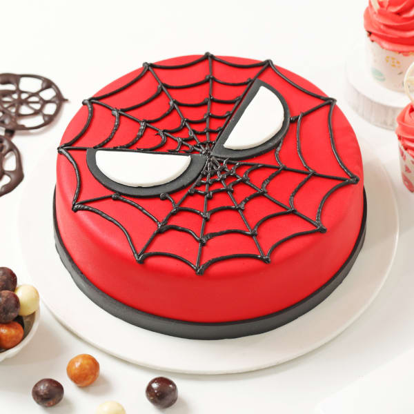 Spidey Sensation Fondant Cake (1 kg)