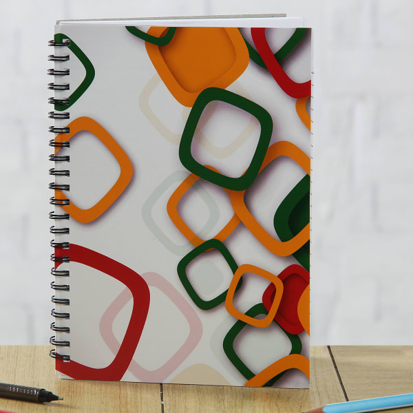 Spiral Notebook with an Abstract Design