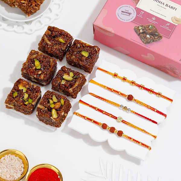 Spiritual Ties - Rakhis With Sweets