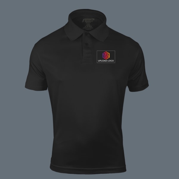 Sports Republic Acti-Play Dryfit Polo T-shirt for Men (Black)