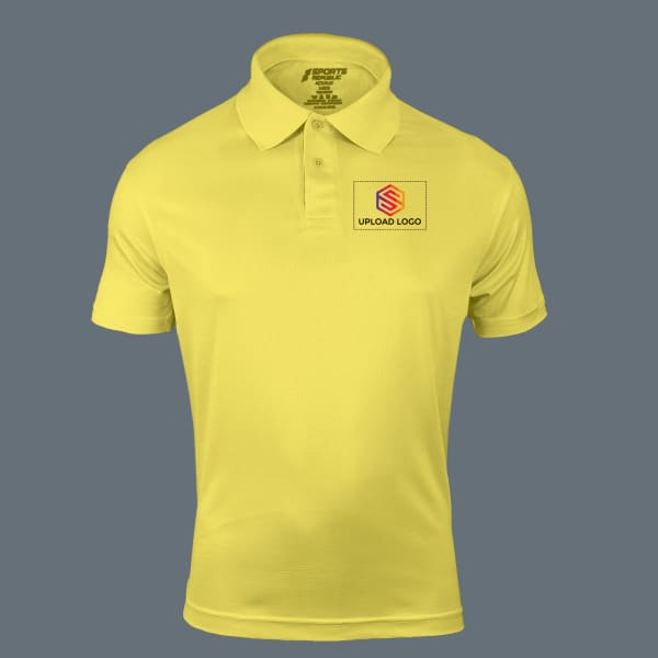 Sports Republic Acti-Play Dryfit Polo T-shirt for Men (Lemon Yellow)