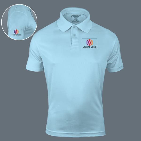 Sports Republic Acti-Play Dryfit Polo T-shirt for Men (Sky Blue)