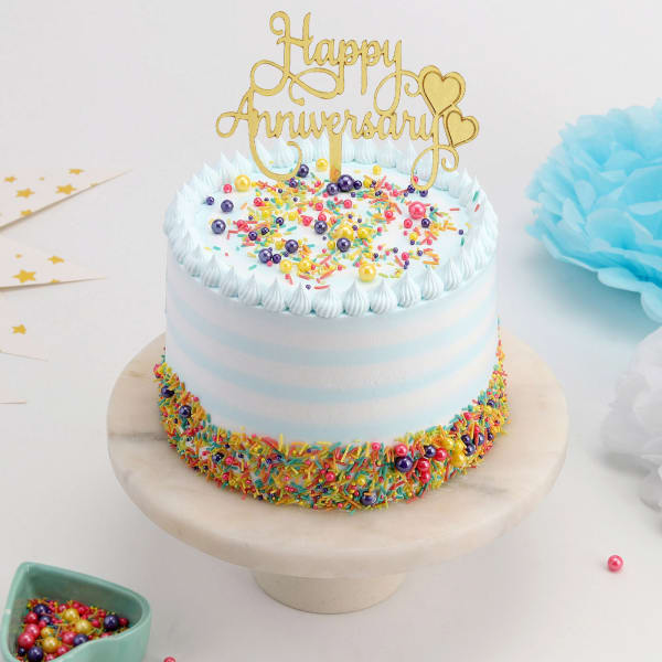 Sprinkles Of Love Anniversary Cake (600 Gm)