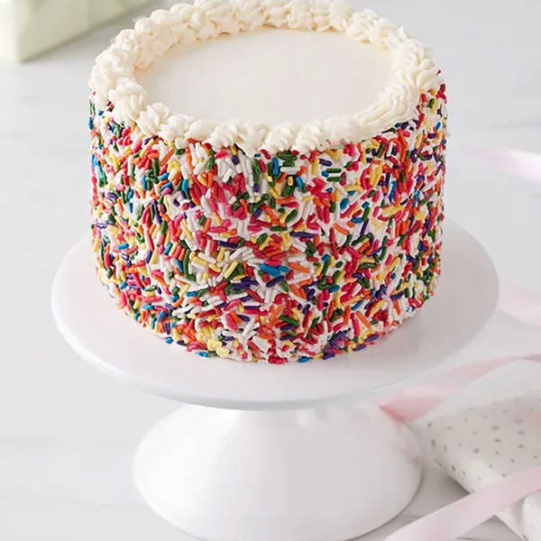 Sprinkly Rainbow Cake