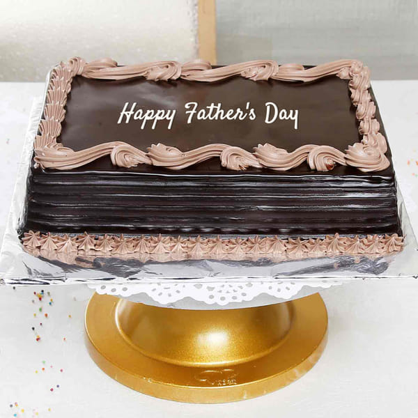 Square Shaped Chocolate Cake 2 Kg Gift Send Father s Day Gifts Online 