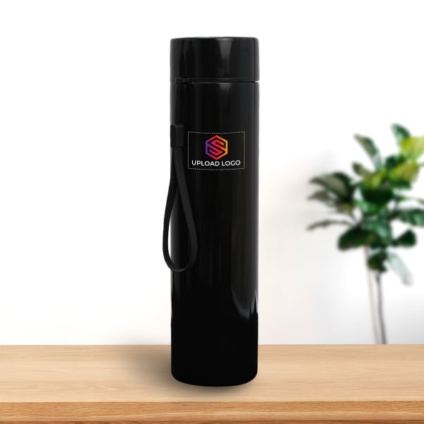 Stainless Steel Bottle - Personalized - Black