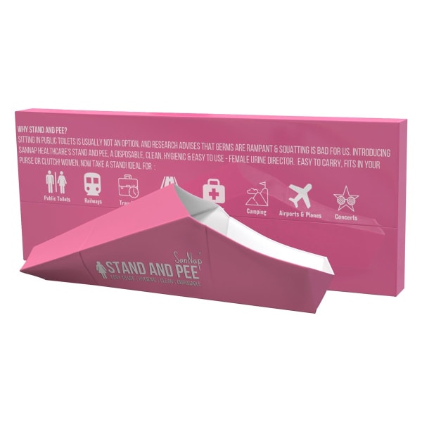 Stand And Pee Disposable Female Urine Director For Women - 5 Funnels